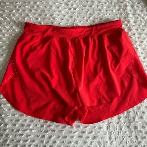 Lululemon Run Smoothly High Rise Short 3” - coral/red